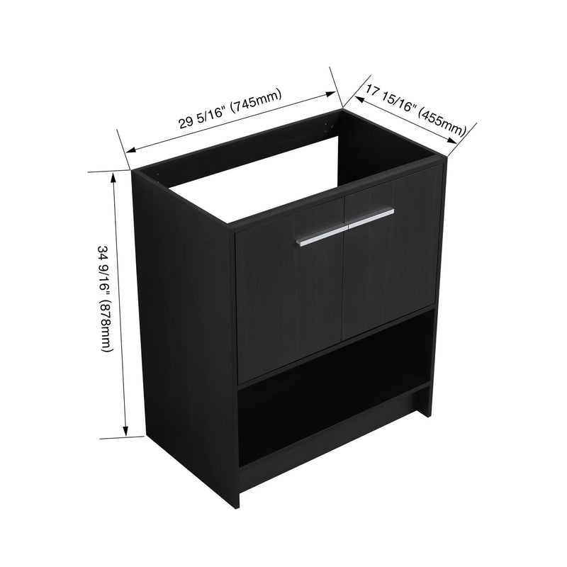 Modern Freestanding Bathroom Vanity With 2 Doors by Unique Piece Furniture