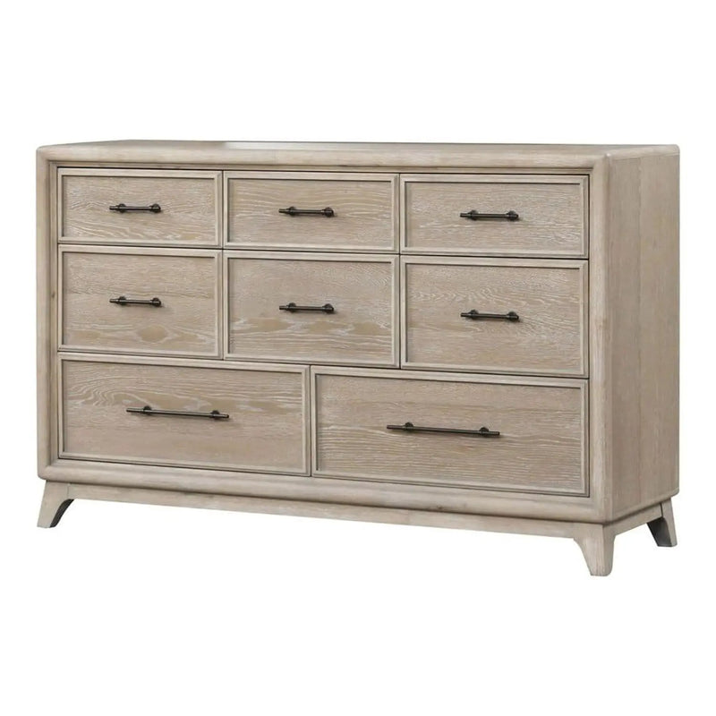 8 Drawers 1 Piece Dresser, Ample Storage Bedroom - Oak by Unique Piece Furniture