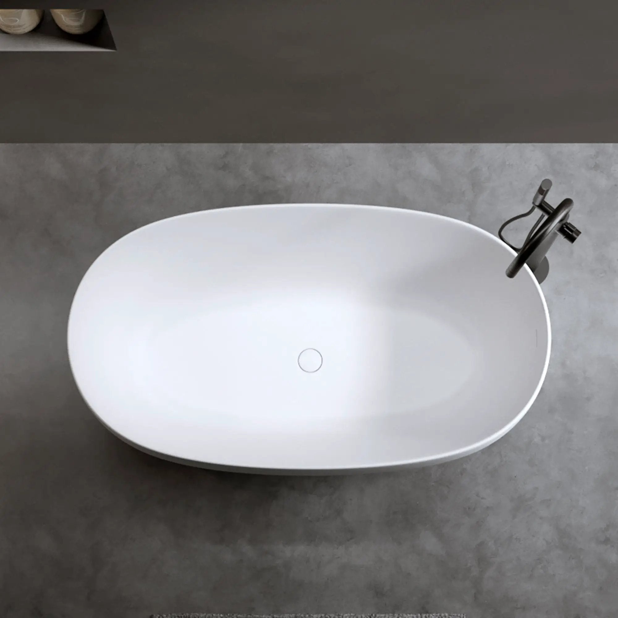 47'' Independent Solid Surface Resin Stone Bathtub by HouseOfZazla