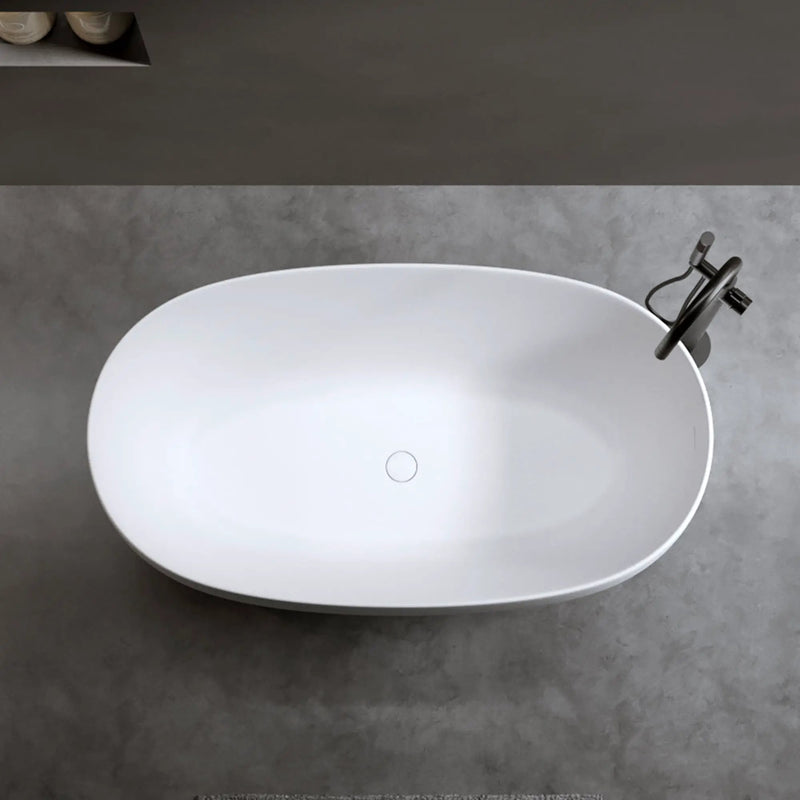 47'' Independent Solid Surface Resin Stone Bathtub by HouseOfZazla