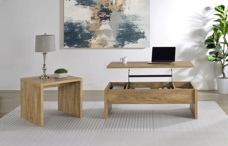 Canoga 2-piece Lift Top Cocktail Coffee Table Set Mango by Unique Piece Furniture
