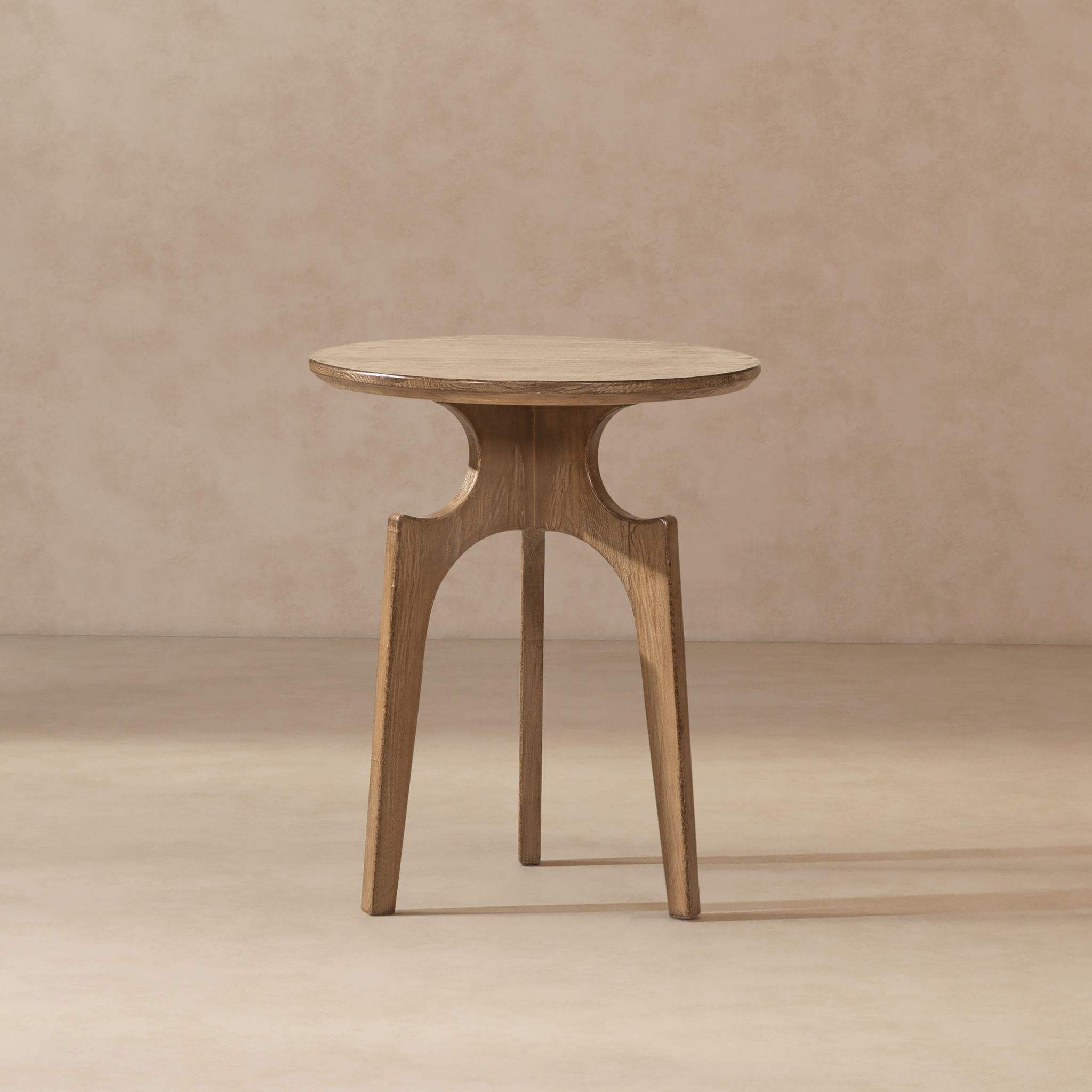 Carmel - Round Side Table - Antique Brown by HouseOfZazla