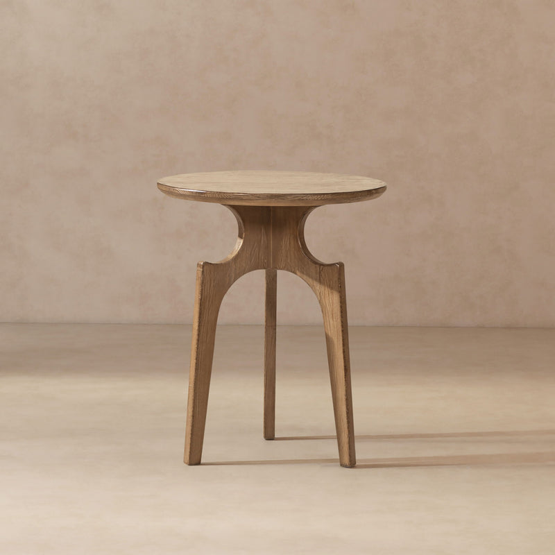 Carmel - Round Side Table - Antique Brown by HouseOfZazla