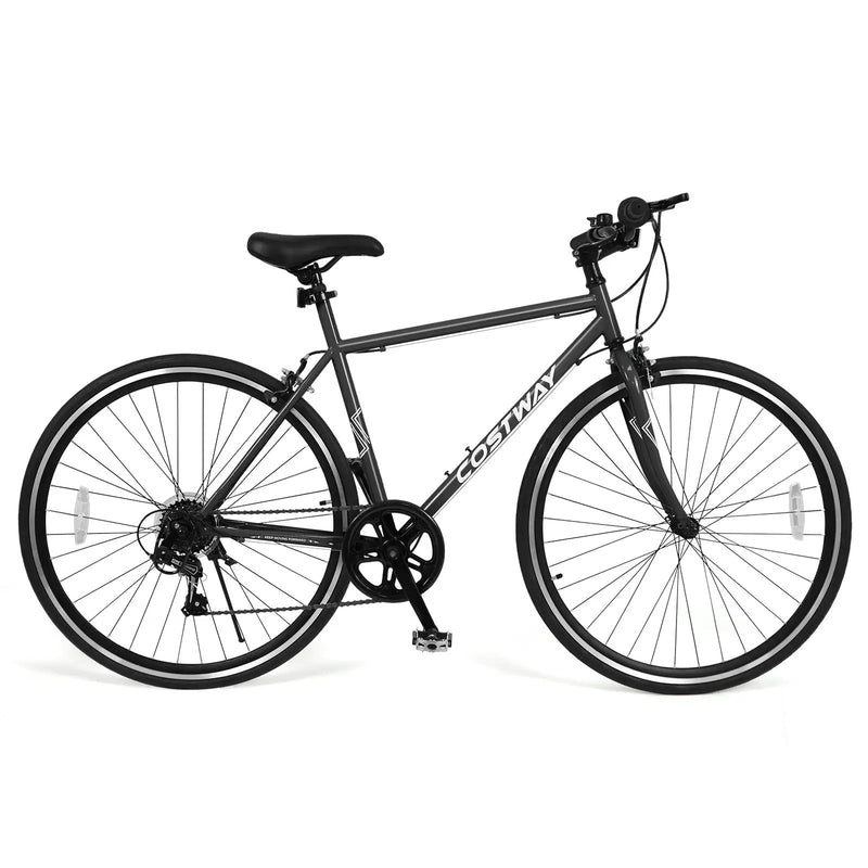 26 Inch Mountain Bike Adjustable with 6-Speed and All-terrain Rubber Wheels by DirectDeals