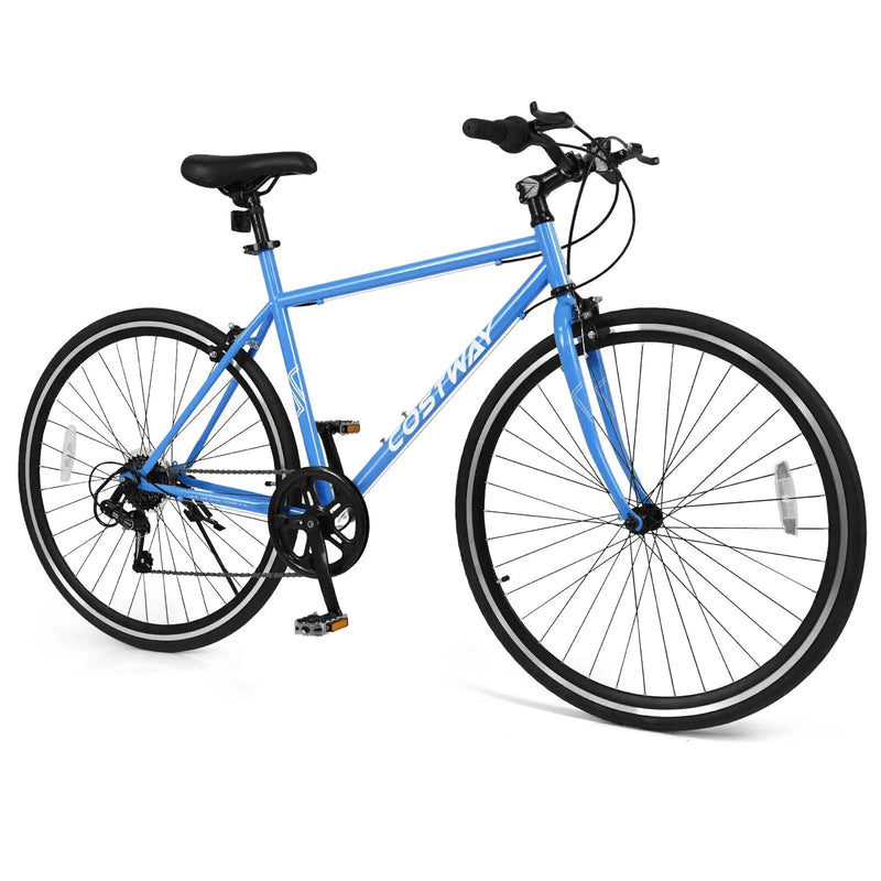 26 Inch Mountain Bike Adjustable with 6-Speed and All-terrain Rubber Wheels by DirectDeals
