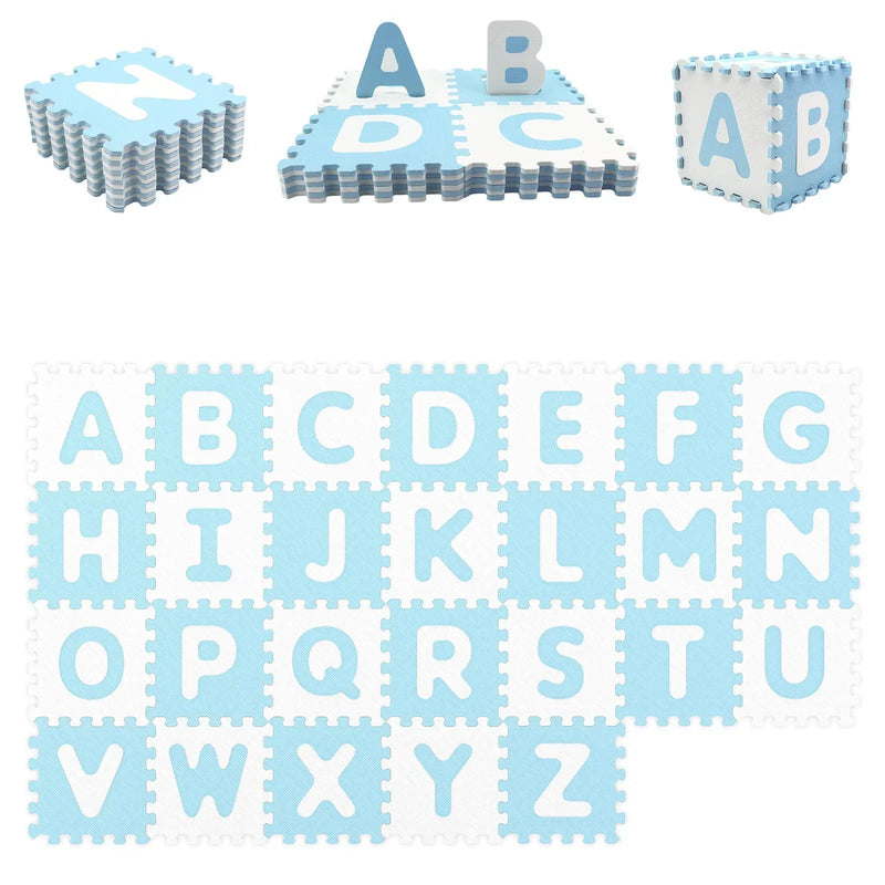 26 Pieces Interlocking ABC Play Mats with Detachable Letters by DirectDeals