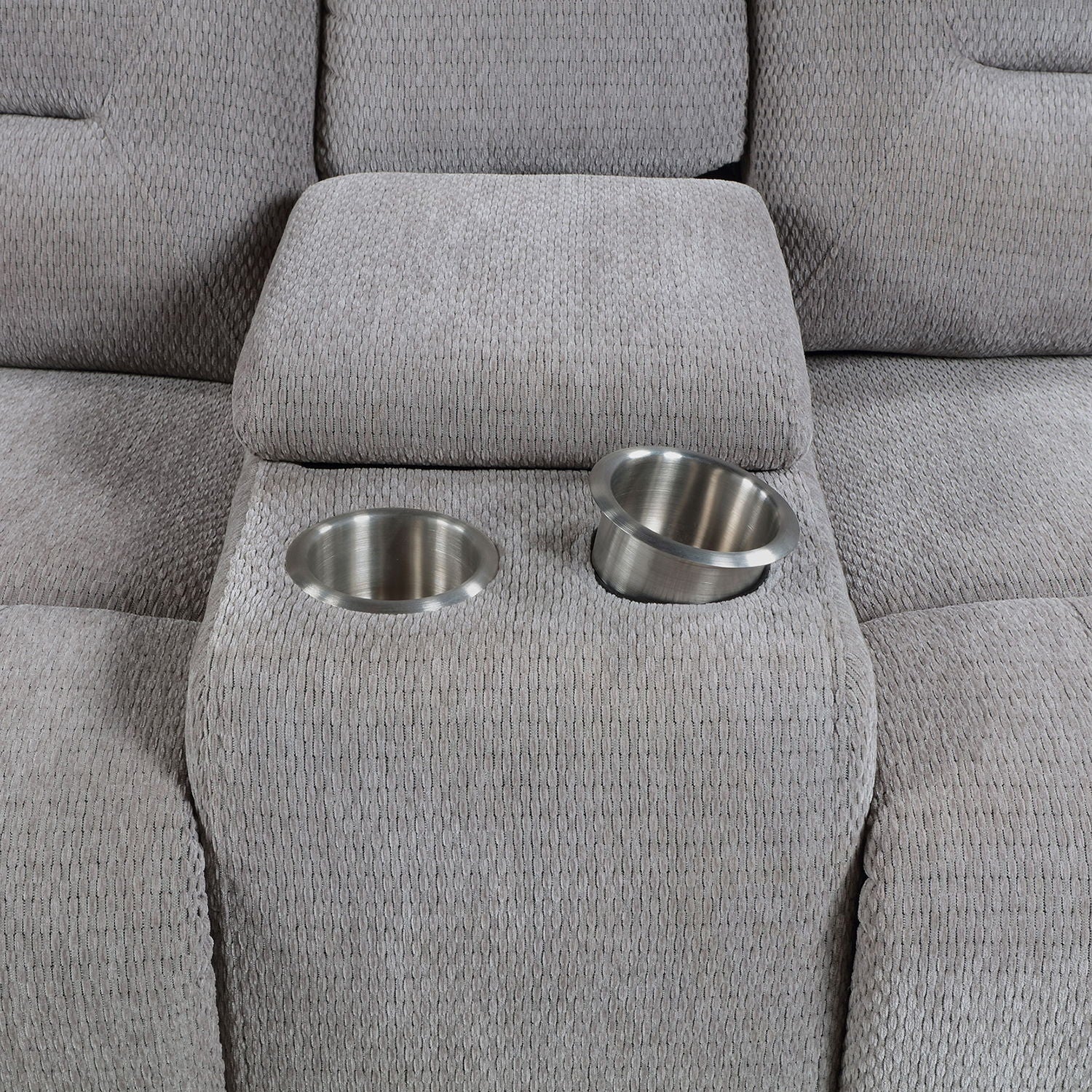 Sebring - 2 Piece Upholstered Reclining Sofa Set With Manual Recline - Gray