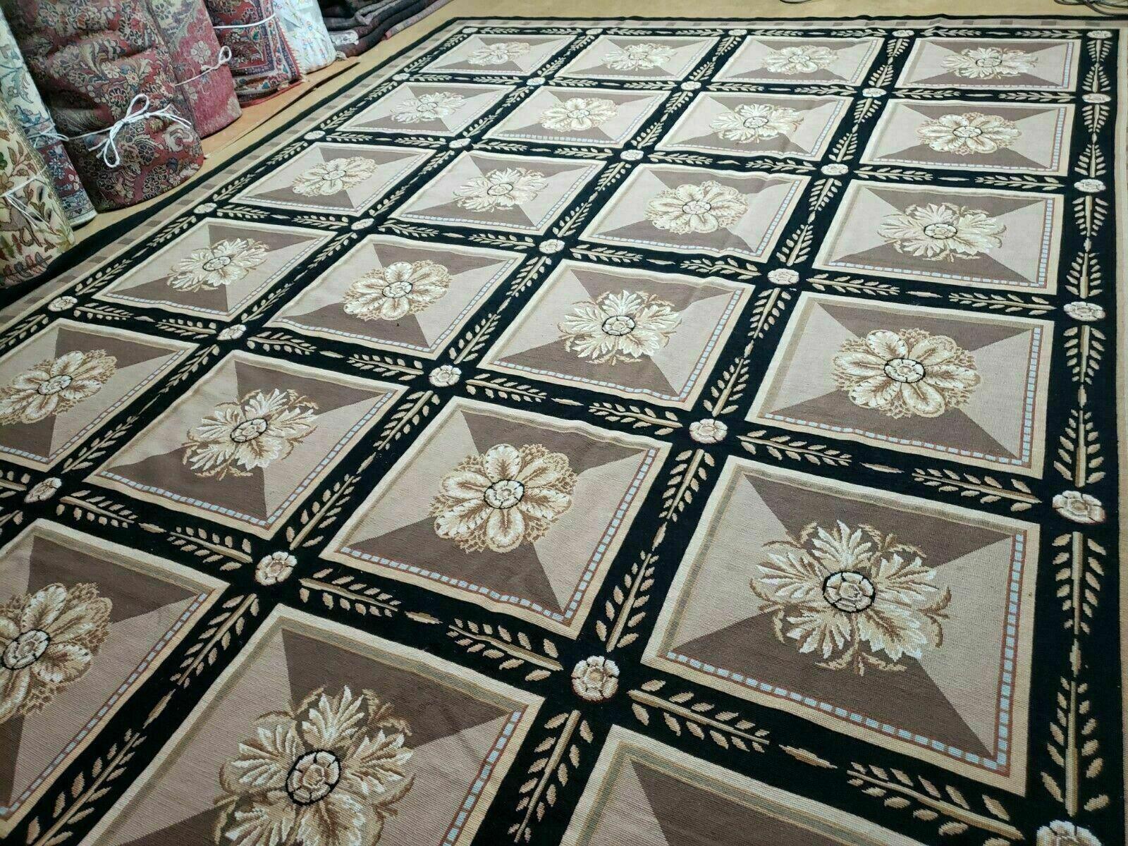 9' X 12' Handmade English Aubusson Savonnerie Design Needlepoint Wool Rug Nice by Jewel Rugs