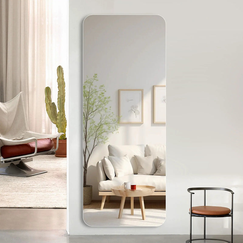 Full Body Round Corner Mirror For Living Room by HouseOfZazla