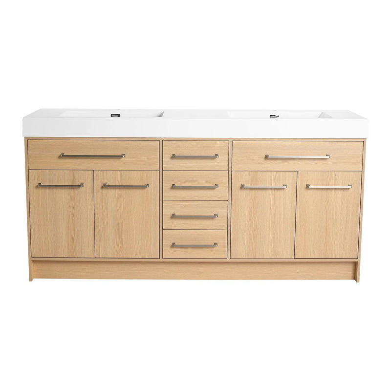 Freestanding Bathroom Vanity With Resin Sink, Soft-Closing Doors And Drawers by Unique Piece Furniture