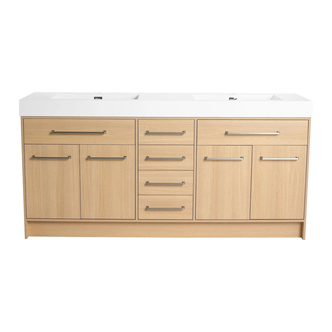 Freestanding Bathroom Vanity With Resin Sink, Soft-Closing Doors And Drawers by HouseOfZazla