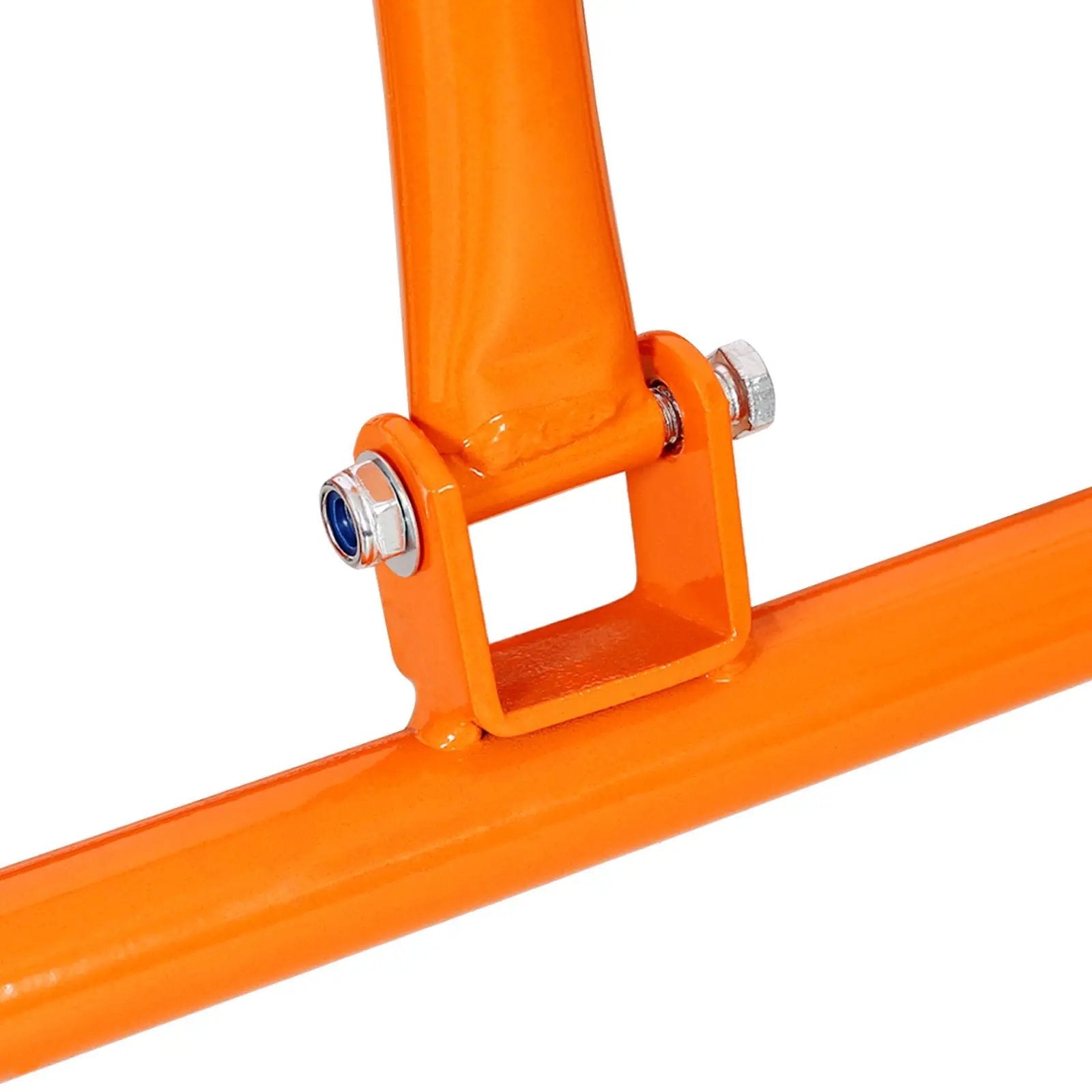 Heavy Duty Drywall Sheet Cart & Panel Dolly With 2400Lbs Capacity, Mold On Rubber Wheels, Steel Construction - Orange by HouseOfZazla