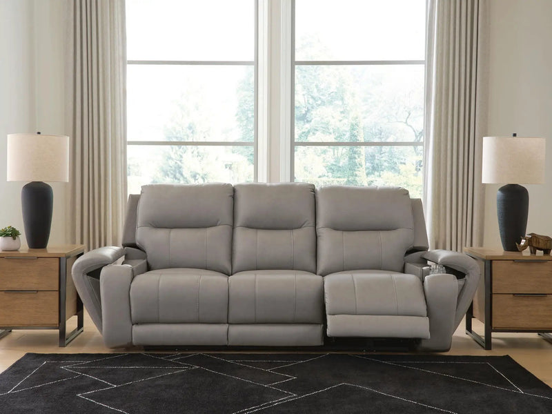 Real Moments - Power Reclining Sofa With Audio Seating - Ash by Unique Piece Furniture