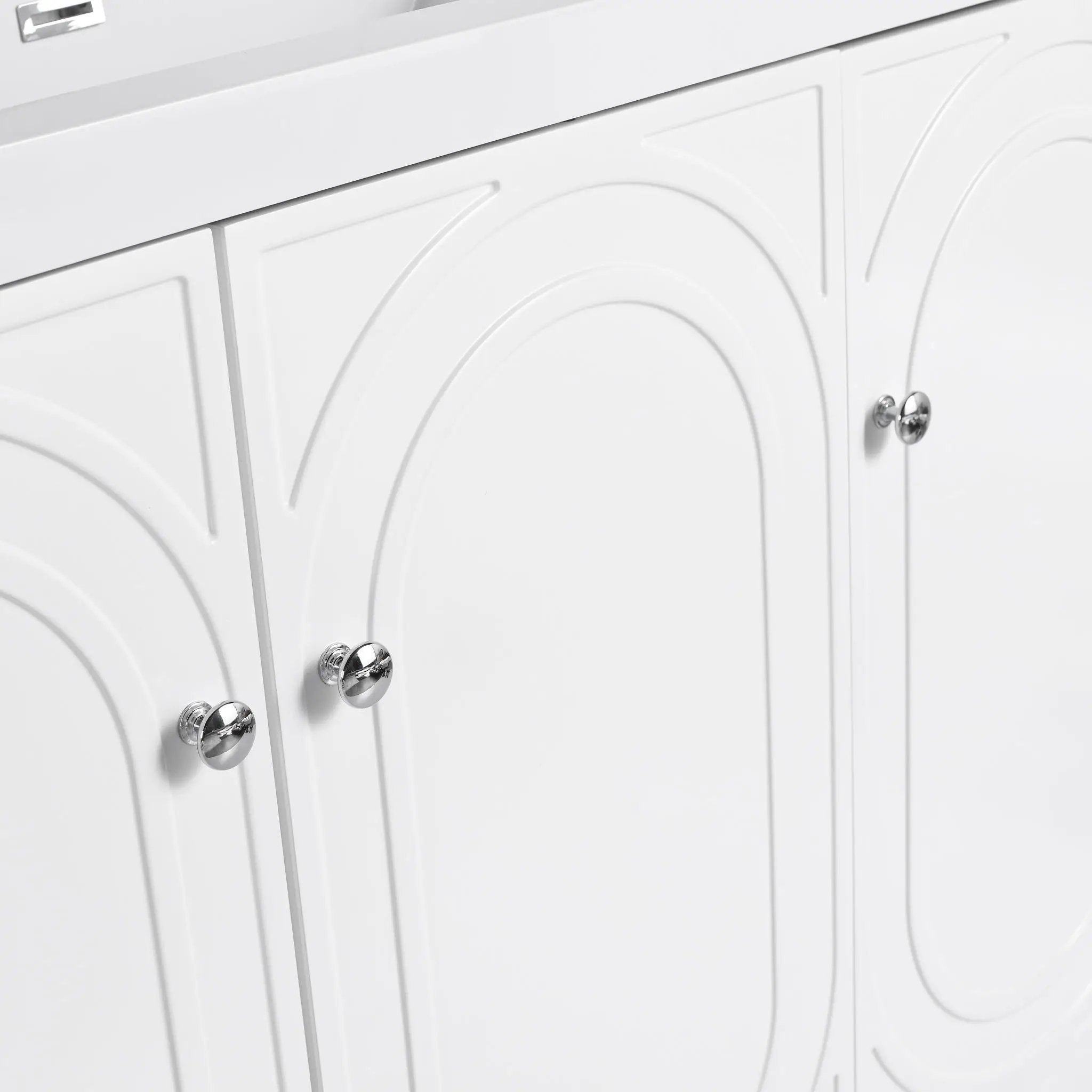 Modern Freestanding Bathroom Vanity With Soft Close Cabinet Doors by HouseOfZazla