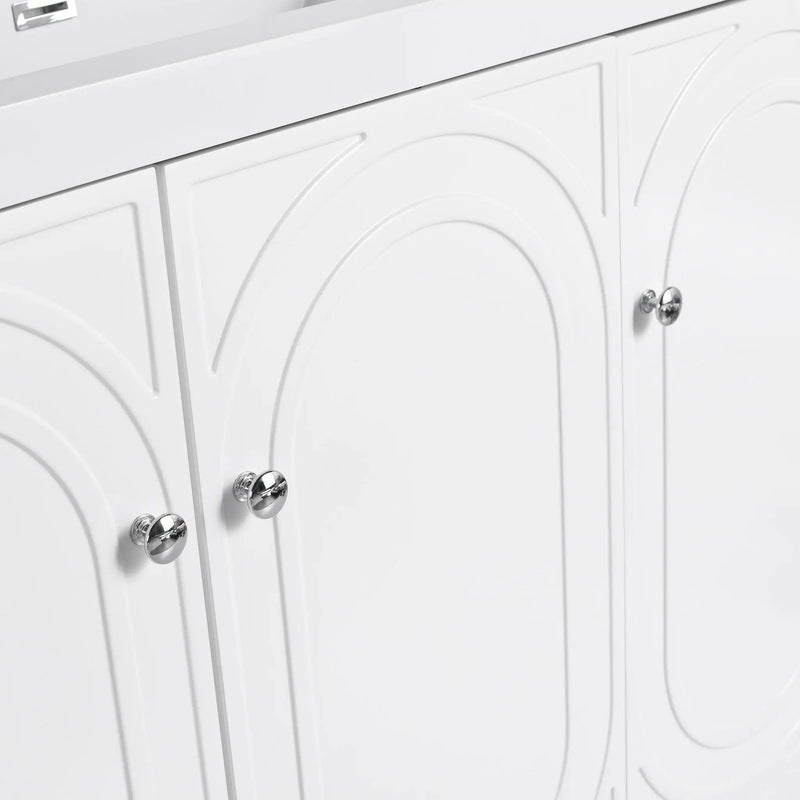 Modern Freestanding Bathroom Vanity With Soft Close Cabinet Doors by HouseOfZazla