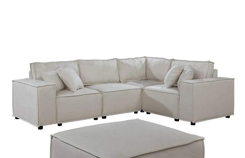 Melrose - Modular Sectional Sofa With Ottoman by Unique Piece Furniture