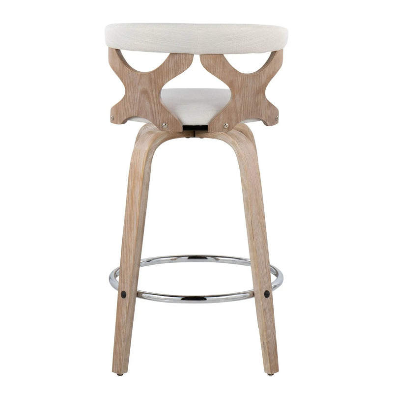 Gardenia - Mid Century Modern Fixed Height Counter Stool With Swivel (Set of 2) by HouseOfZazla
