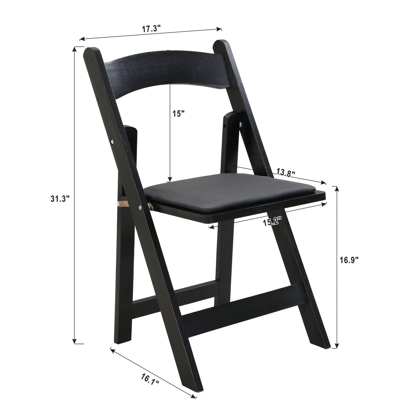 Solid Wood Upholstered Folding Chair Set, Dining Room (Set of 4) by Unique Piece Furniture