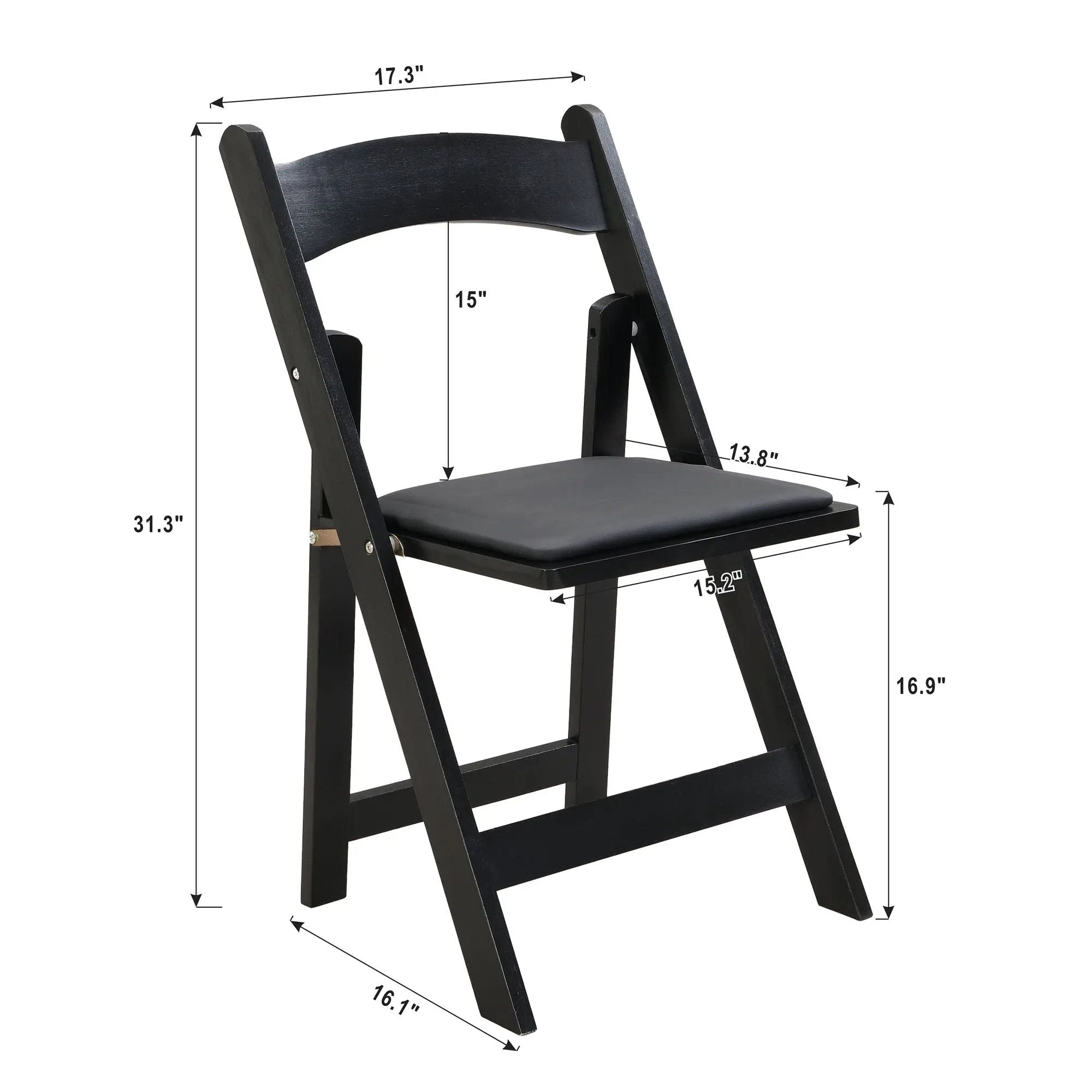 Solid Wood Upholstered Folding Chair Set, Dining Room (Set of 4) by HouseOfZazla