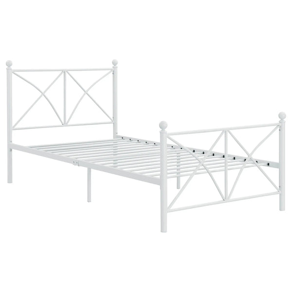 Platform Bed With Modern X-Style Design
