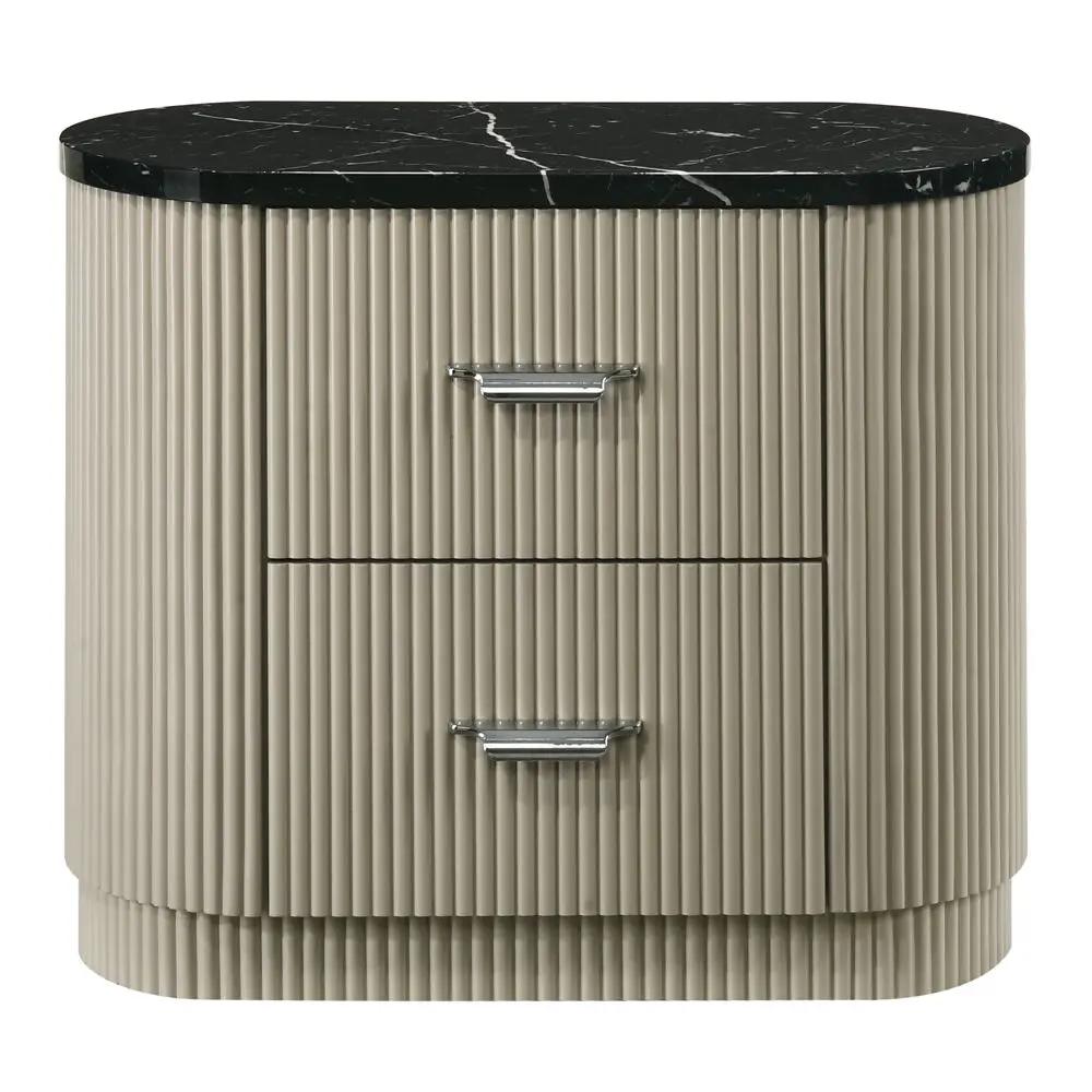 Travonte - Nightstand - Gray / Beige by Unique Piece Furniture