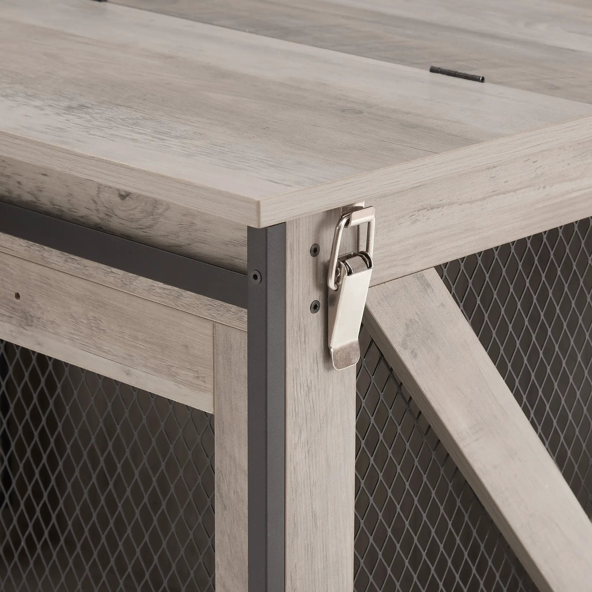 Farmhouse Dog Cage Crate Furniture with Sliding Barn Door by HouseOfZazla