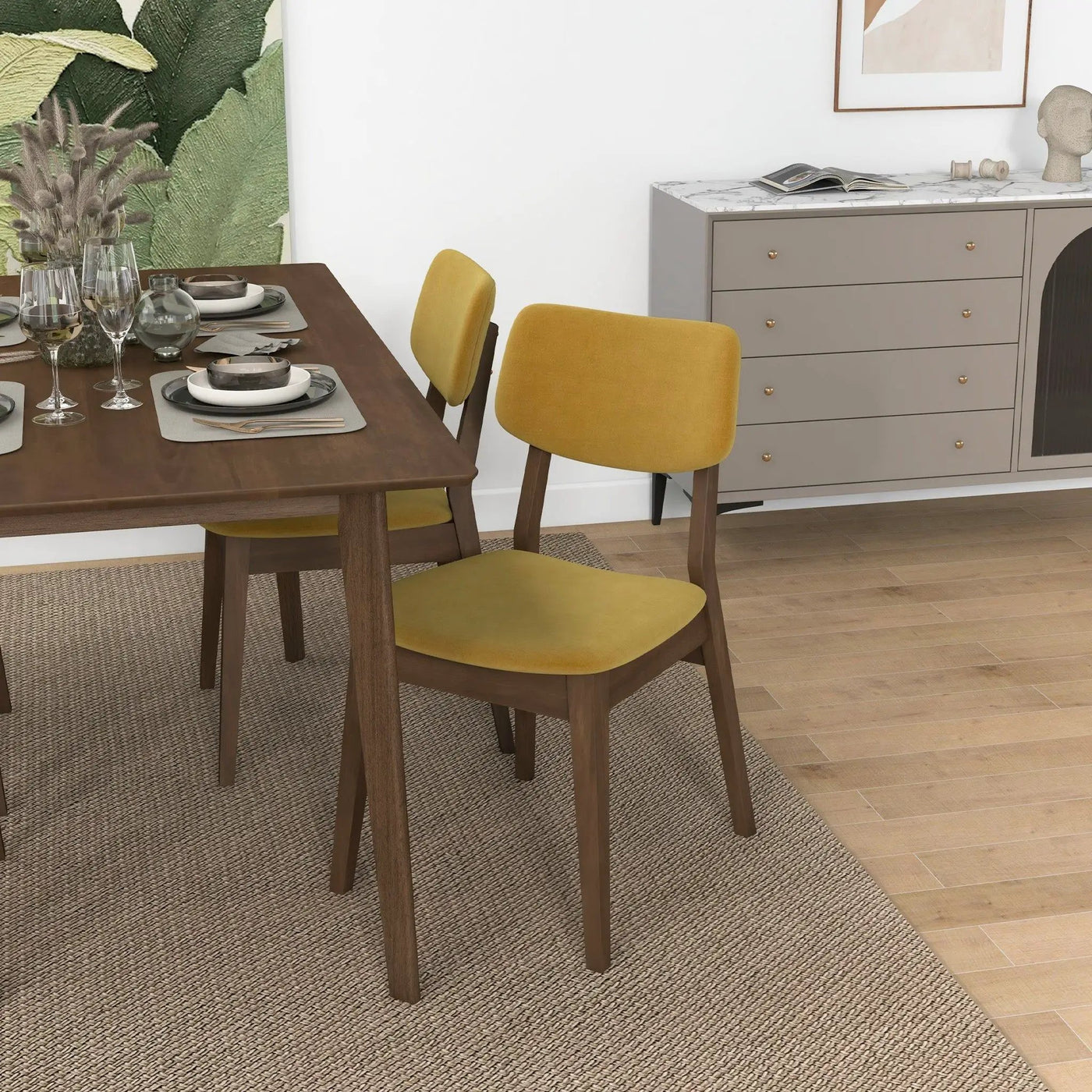 Carlos - Solid Back Side Chair (Set of 2) by HouseOfZazla