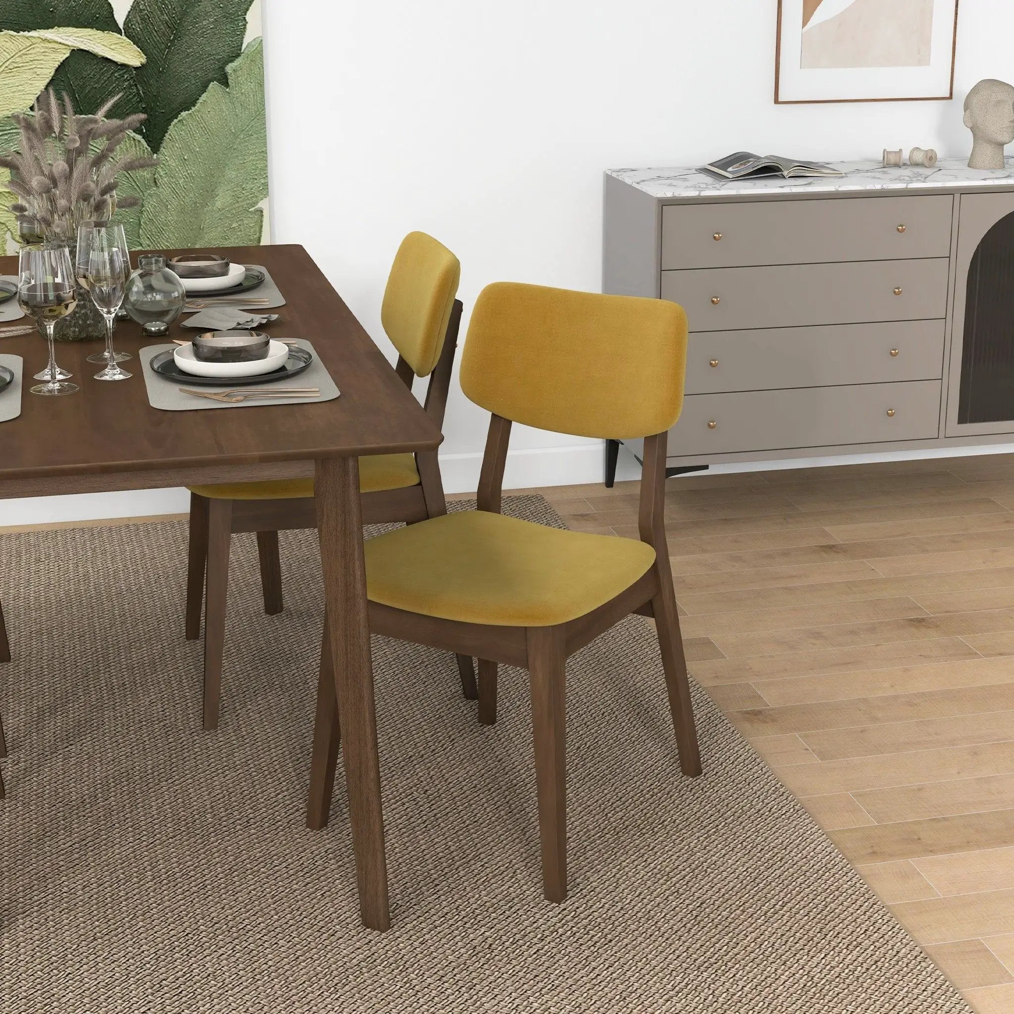 Carlos - Solid Back Side Chair (Set of 2) by HouseOfZazla