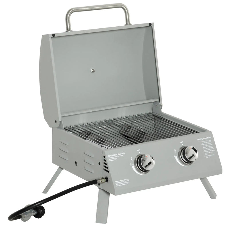 Outsunny 2 Burner Propane Gas Grill Outdoor Portable Tabletop BBQ by HouseOfZazla
