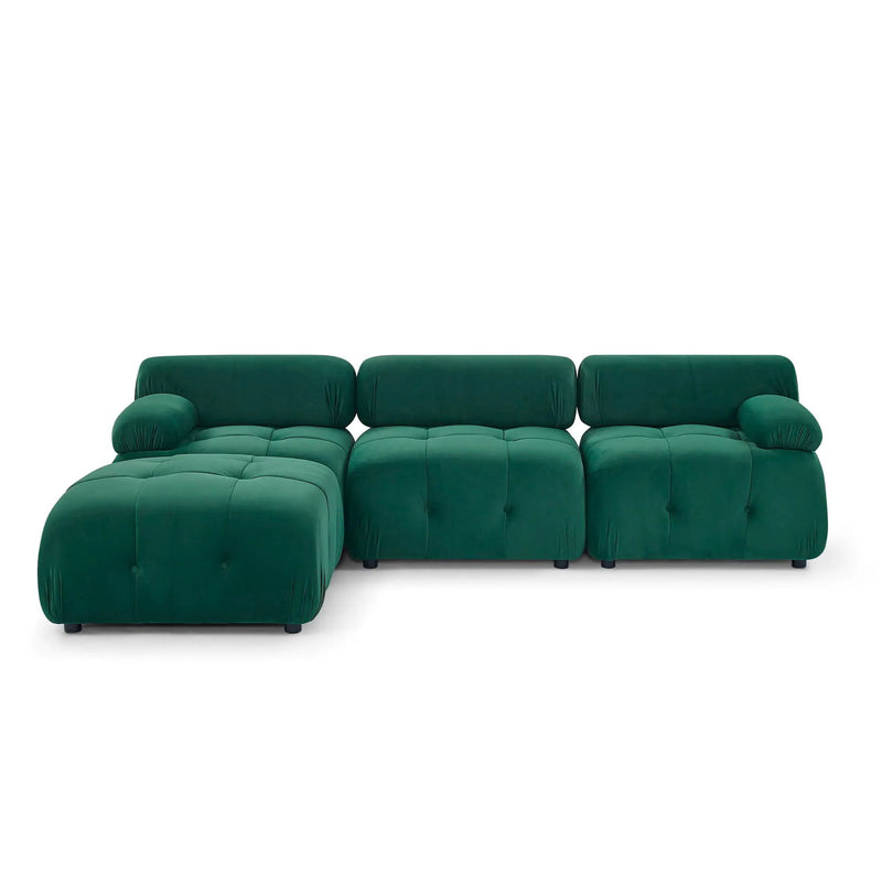 Modular Sectional Sofa, Button Tufted Design With Diy L-Shaped Layout, Reversible Ottoman by HouseOfZazla