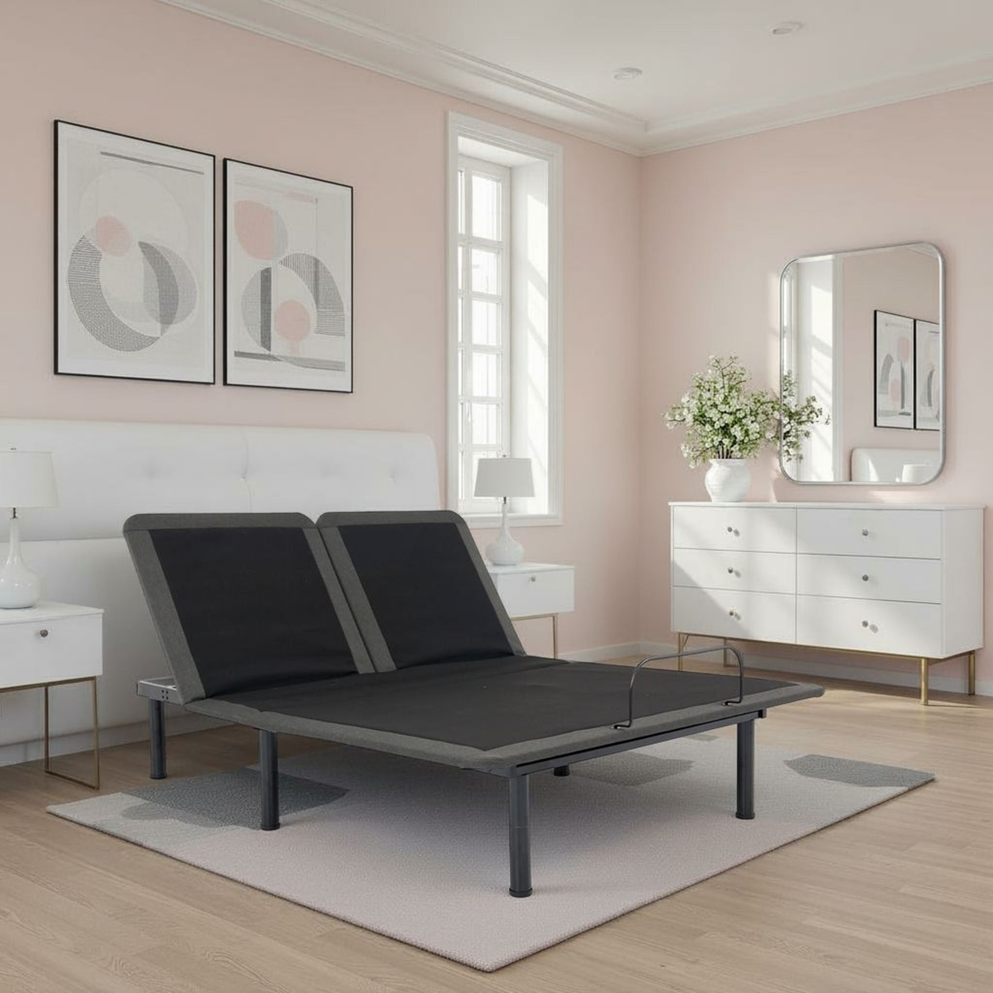 Quick Assembly Adjustable Bed Frame With Voice Activated Controls by HouseOfZazla