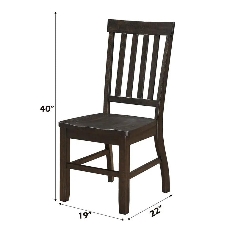 Maisha - Side Chair (Set of 2) - Rustic Walnut by Unique Piece Furniture