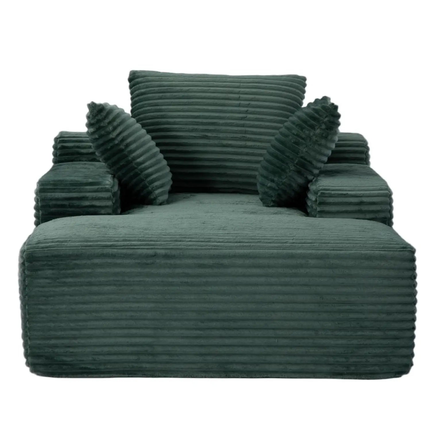 Oversized Chaise Lounge Chair Cozy Cloud Couch With 3 Throw Pillows And Wide Armrest by Unique Piece Furniture