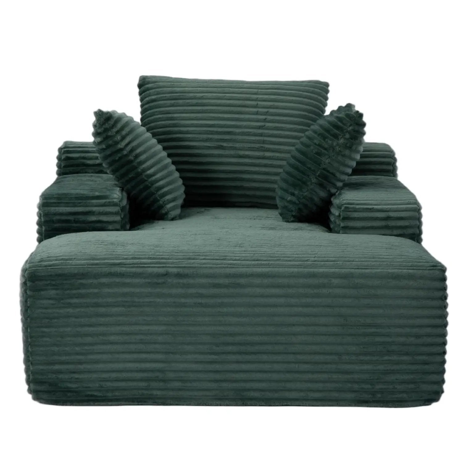 Oversized Chaise Lounge Chair Cozy Cloud Couch With 3 Throw Pillows And Wide Armrest by Unique Piece Furniture