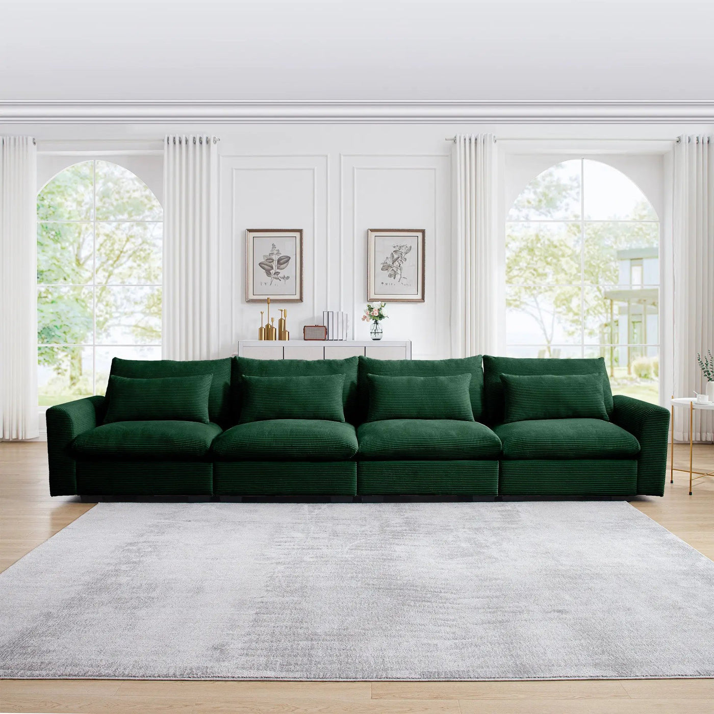 4 Seater Deep Seat Couches for Living Room by HouseOfZazla