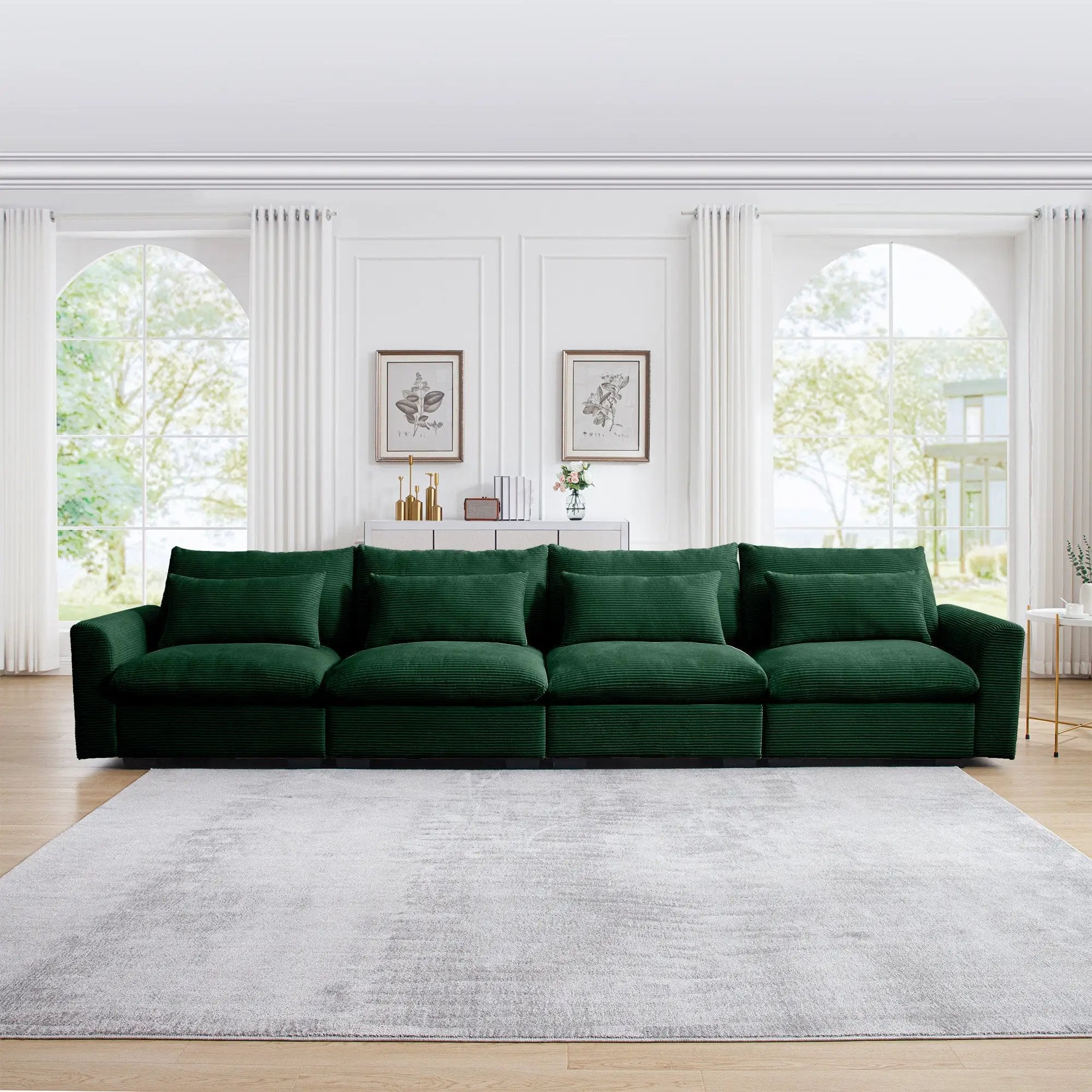 4 Seater Deep Seat Couches for Living Room by HouseOfZazla