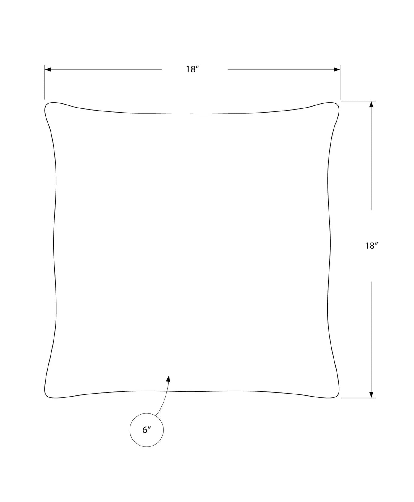 Pillows, Square, Insert Included, Decorative Throw, Hypoallergenic, Modern by Unique Piece Furniture