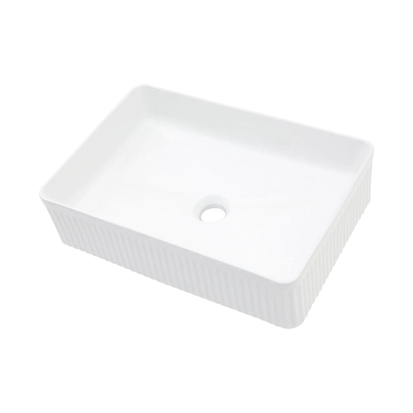 Modern Ceramic Rectangular Vessel Bathroom Sink by HouseOfZazla