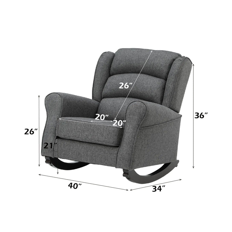 Fabien - Rocking Chair - Gray by Unique Piece Furniture