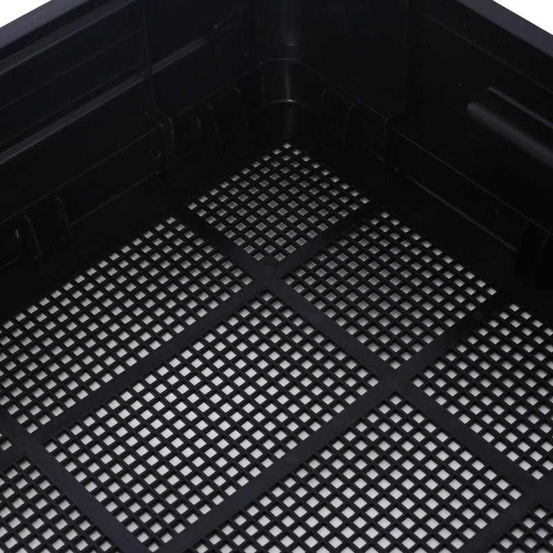 Durable 3 Tray Worm Farm Kit For Efficient Vermicomposting, 65L Capacity - Yellow / Black by HouseOfZazla