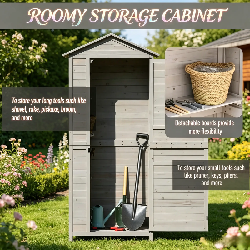 Outdoor Storage Shed with Tilted Tin Roof by HouseOfZazla