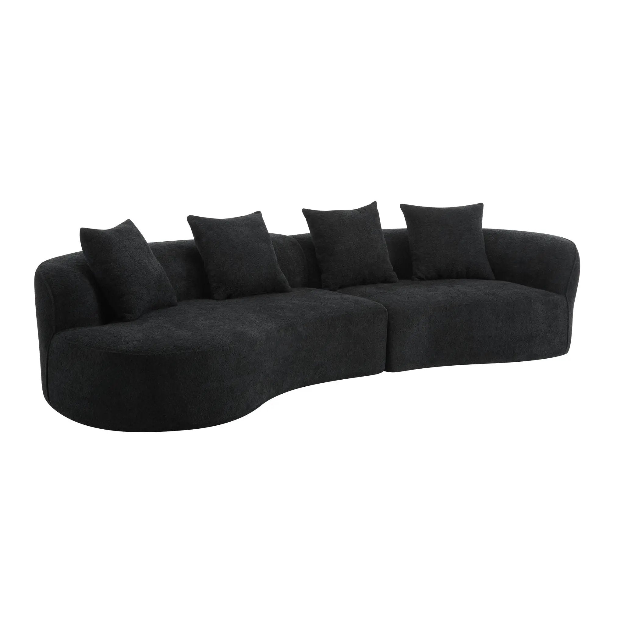 Elegant Curved Sectional Sofa With Full Foam Comfort by HouseOfZazla