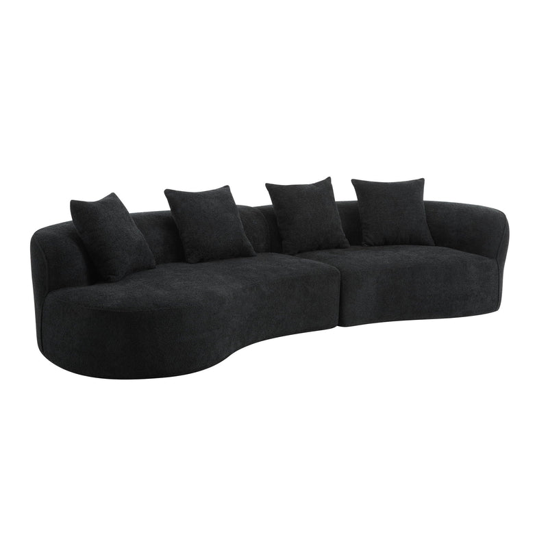 Elegant Curved Sectional Sofa With Full Foam Comfort by HouseOfZazla