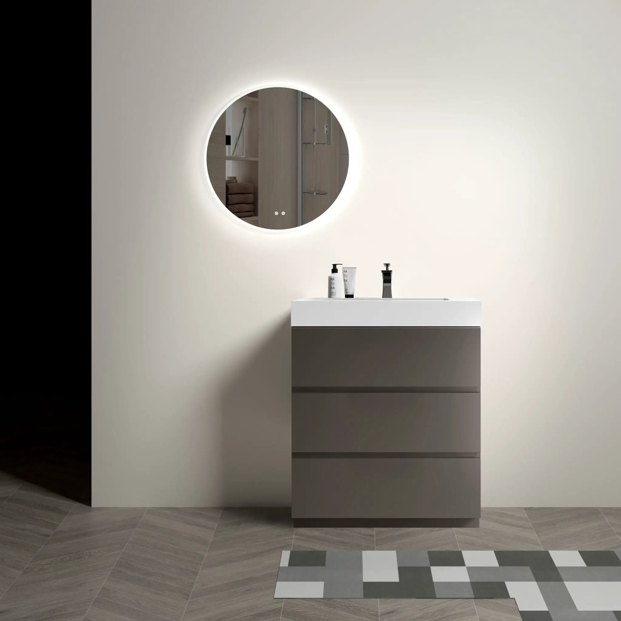 Alice - Bathroom Vanity With Sink, Large Storage Freestanding by Unique Piece Furniture