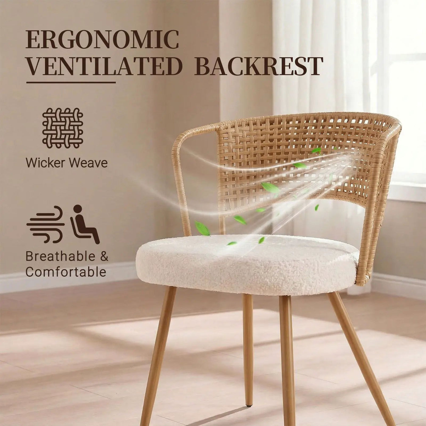 Farmhouse Style Wicker Dining Chair by HouseOfZazla
