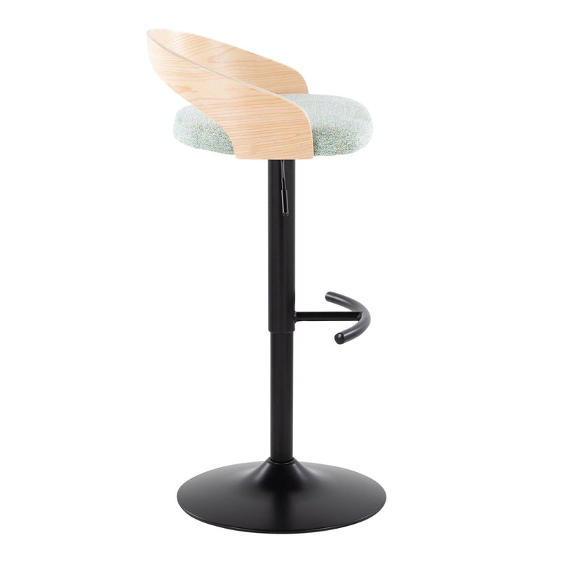Grotto - Contemporary Adjustable Barstool With Swivel & Rounded T Footrest (Set of 2) by Unique Piece Furniture