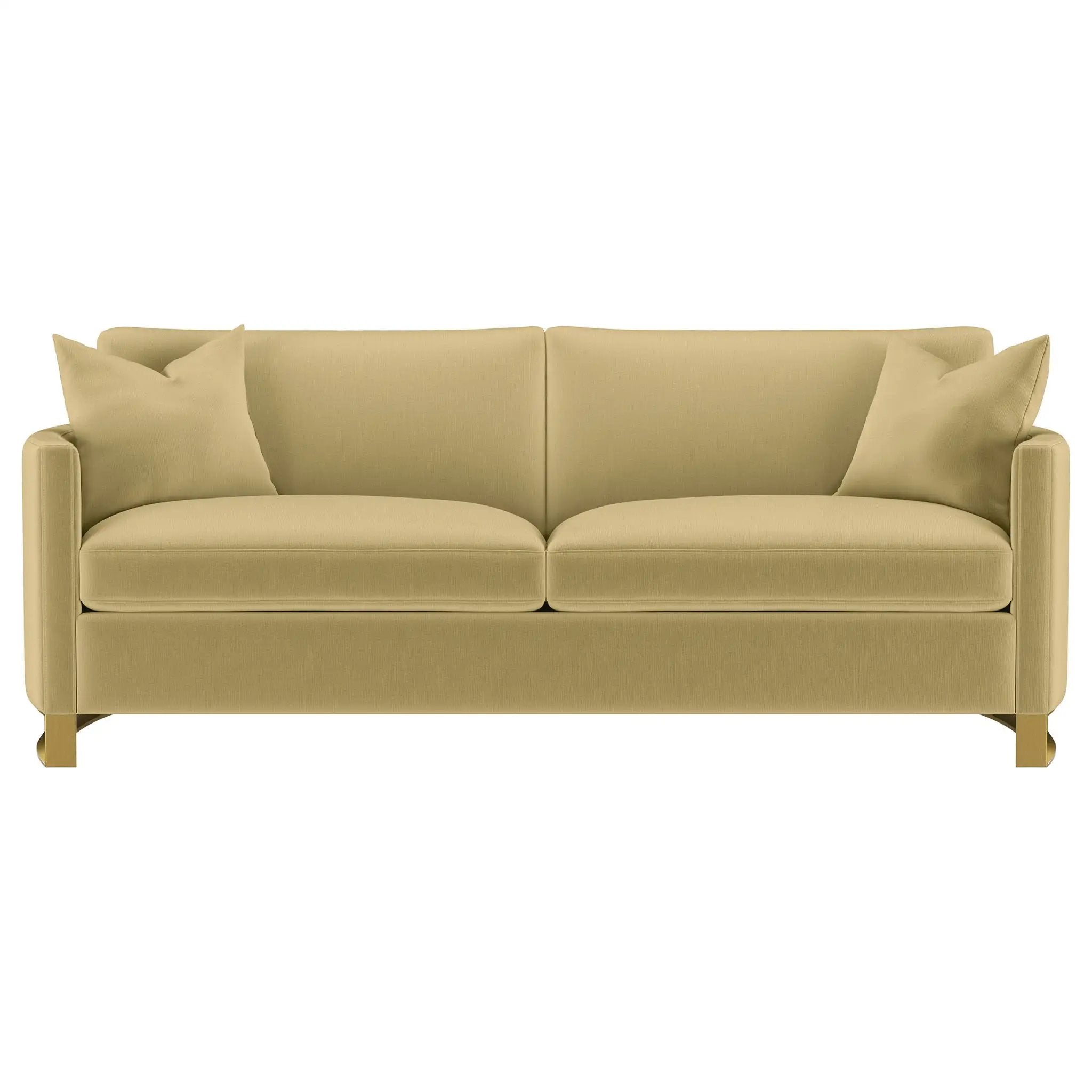 Corliss Upholstered Curved Track Arm Sofa Camel by Unique Piece Furniture