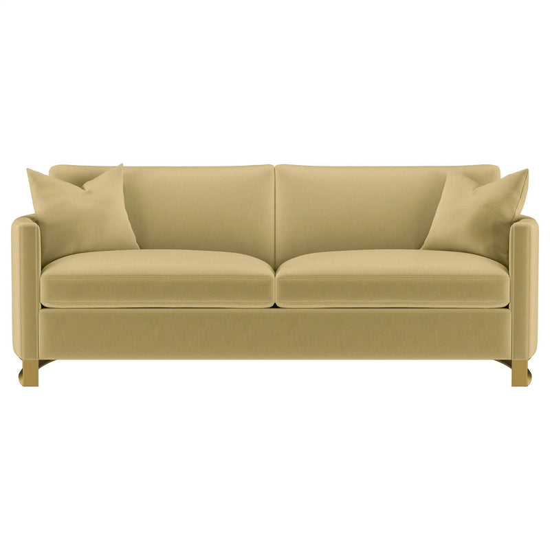 Corliss Upholstered Curved Track Arm Sofa Camel by Unique Piece Furniture