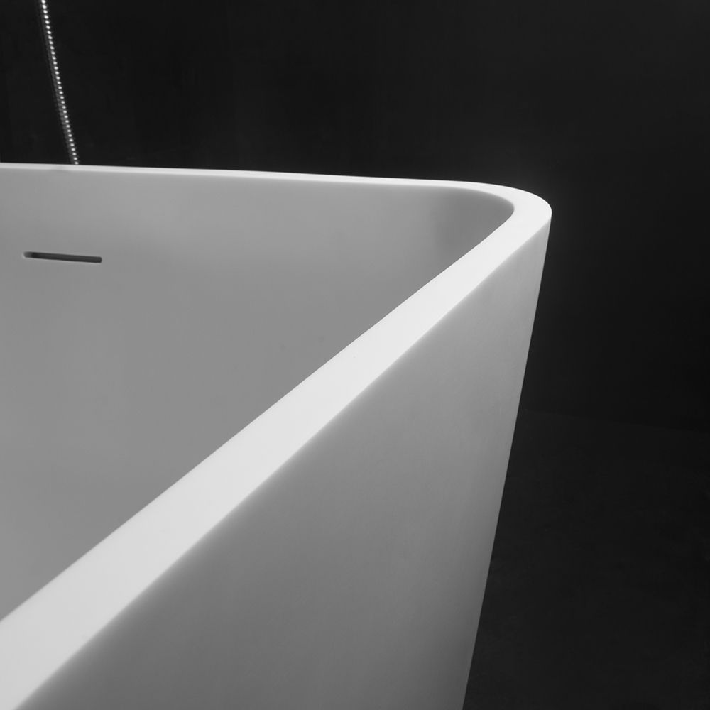 Freestandingn And Solid Surface, Soaking Bathtub For Bathroom - Matte White by HouseOfZazla