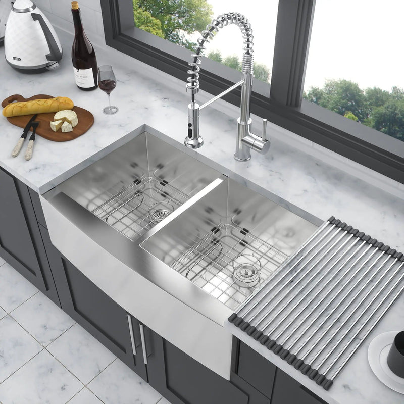 Farmhouse Double Bowl Sink With 50/50 Layout by HouseOfZazla